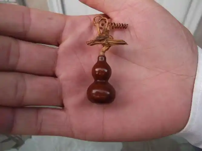 手把文玩天然超小手捻美国葫芦工艺品草里金高2-4厘米无籽带龙头