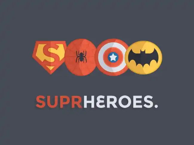 psd超级英雄标志psd设计素材